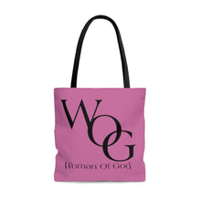 Load image into Gallery viewer, Woman Of God Pink Tote Bag
