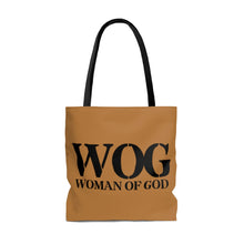 Load image into Gallery viewer, Woman Of God Tan Tote Bag
