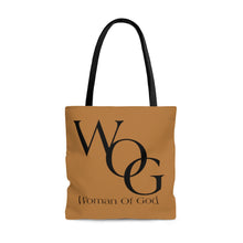 Load image into Gallery viewer, Woman Of God Tan Tote Bag
